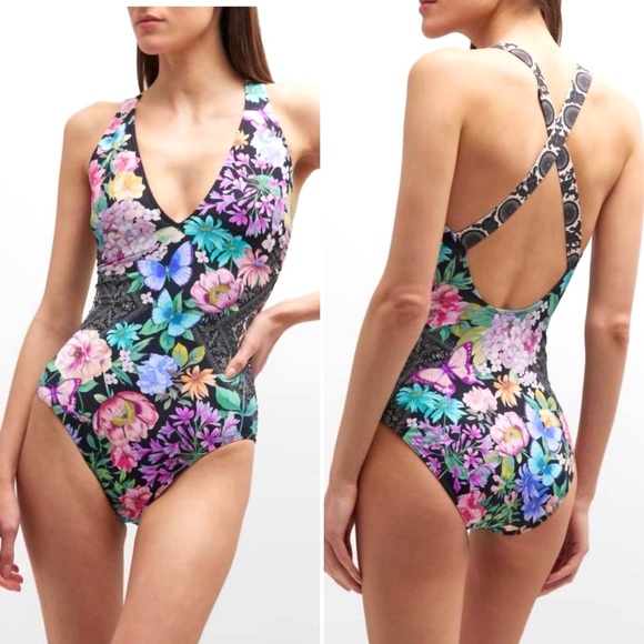 Johnny Was Other - NWT Johnny Was One-Piece Racerback Floral Swimsuit